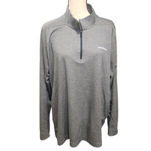 Nike Dri Fit‎ Mens Golf Pullover Long Sleeve 1/4 Zip Performance Gray XL